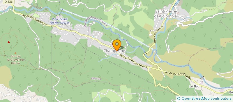 localisation de l'entreprise MADAME CHANTAL BOUCHER  MEYRAS