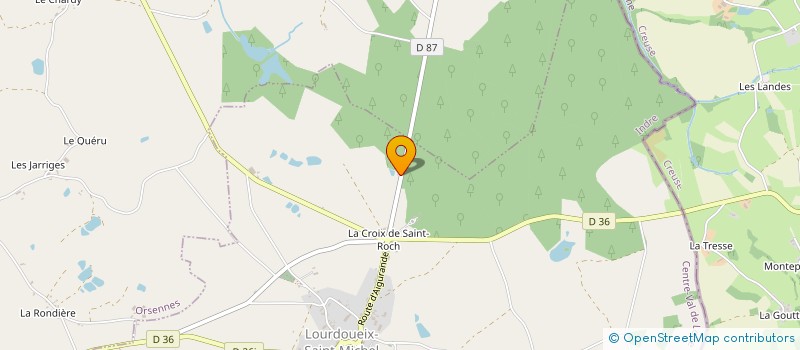 localisation de l'entreprise MADAME CHANTAL BOURDILLON à LOURDOUEIX-SAINT-MICHEL