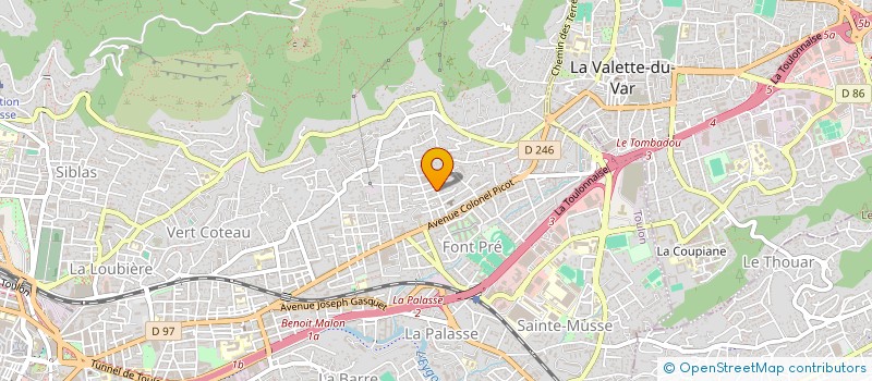 localisation de l'entreprise MADAME CHANTAL BOURGEOIS  TOULON