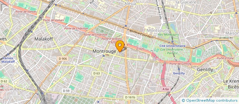 localisation de l'entreprise MADAME CHANTAL BRUNET  MONTROUGE