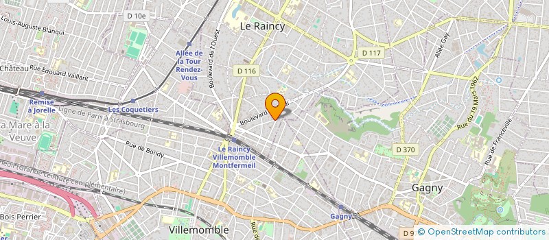 localisation de l'entreprise MADAME CHANTAL CABRISSEAU à LE RAINCY