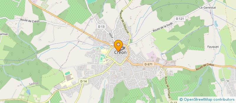 localisation de l'entreprise MADAME CHANTAL CAPDEPONT  CREON