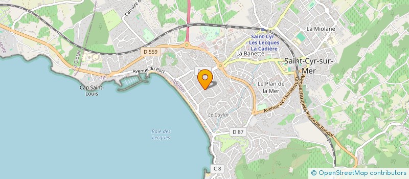 localisation de l'entreprise MADAME CHANTAL CARON à SAINT-CYR-SUR-MER