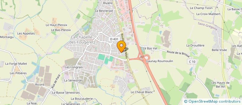 localisation de l'entreprise MADAME CHANTAL-CATHERINE MENOUX  LA CHAPELLE-DES-FOUGERETZ