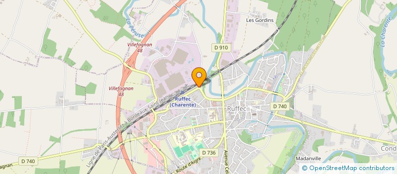 localisation de l'entreprise MADAME CHANTAL CESAR  RUFFEC