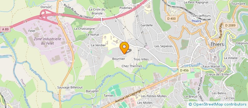 localisation de l'entreprise MADAME CHANTAL CHALARD à THIERS