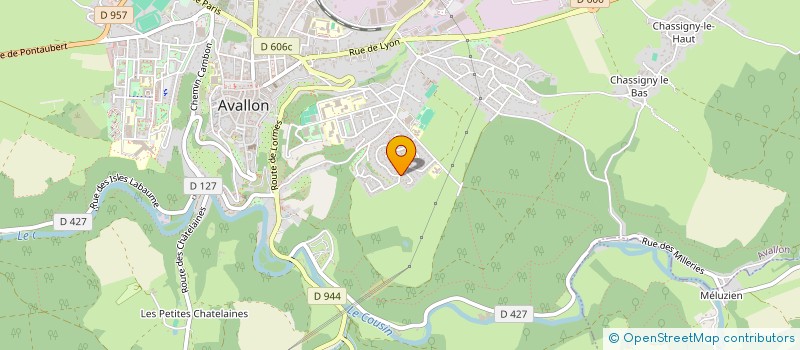 localisation de l'entreprise MADAME CHANTAL CHEVEAU  AVALLON