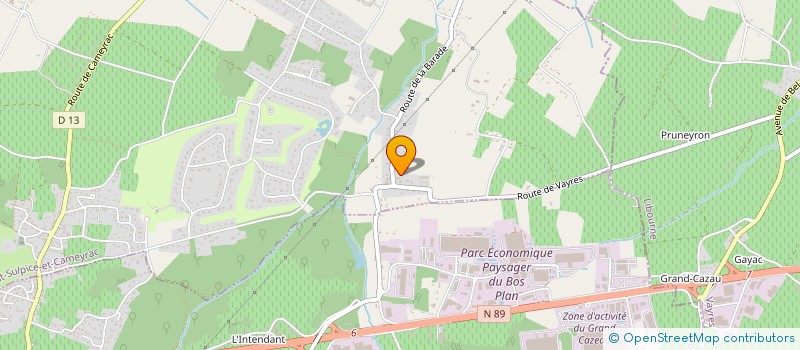 localisation de l'entreprise MADAME CHANTAL COUPRIE  SAINT-SULPICE-ET-CAMEYRAC