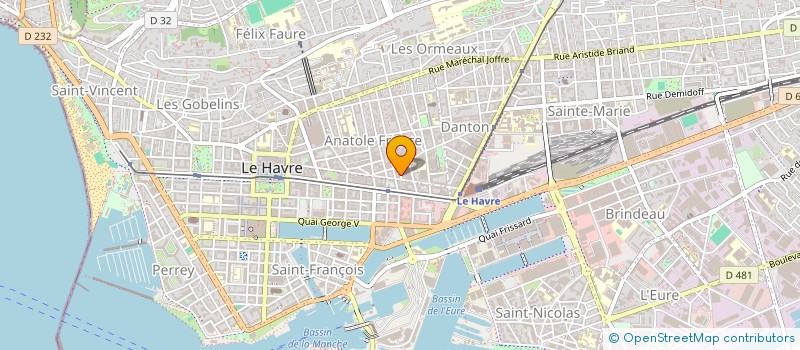 localisation de l'entreprise MADAME CHANTAL COURANT à LE HAVRE