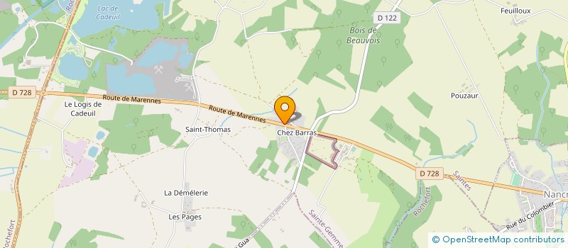 localisation de l'entreprise MADAME CHANTAL COUROUBLE à SAINTE-GEMME