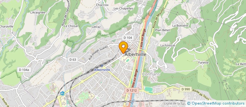 localisation de l'entreprise MADAME CHANTAL CRAS  ALBERTVILLE