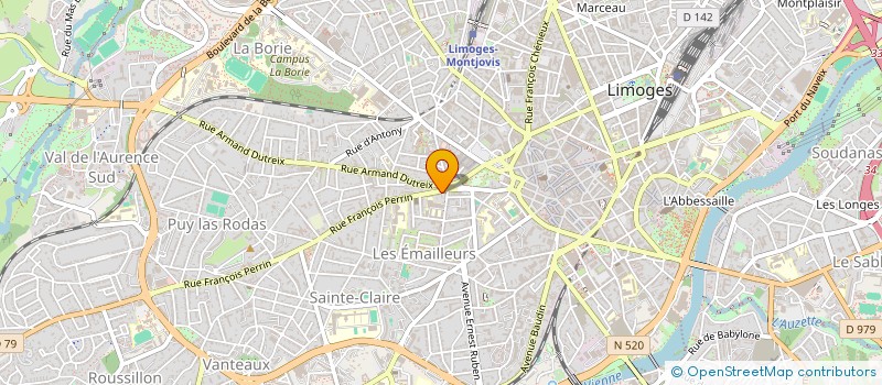 localisation de l'entreprise MADAME CHANTAL CROUZILLAC à LIMOGES