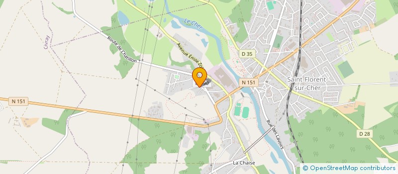 localisation de l'entreprise MADAME CHANTAL CRUZ  SAINT-FLORENT-SUR-CHER