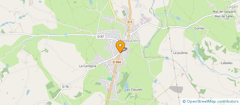 localisation de l'entreprise MADAME CHANTAL CUVELIER à MONTBAZENS