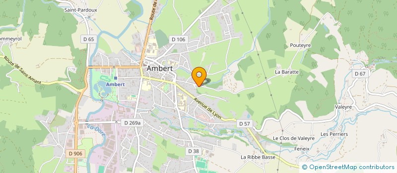 localisation de l'entreprise MADAME CHANTAL DAURAT  AMBERT