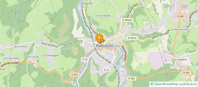 localisation de l'entreprise MADAME CHANTAL DE DECKER à AUBUSSON