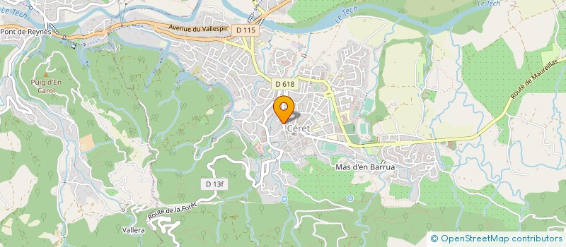 localisation de l'entreprise MADAME CHANTAL DECOSSE  CERET