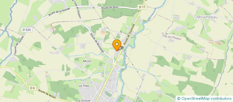 localisation de l'entreprise MADAME CHANTAL DENAX  L'ISLE-EN-DODON