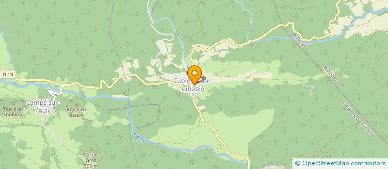 localisation de l'entreprise MADAME CHANTAL DESCALZI  CUBIERES-SUR-CINOBLE