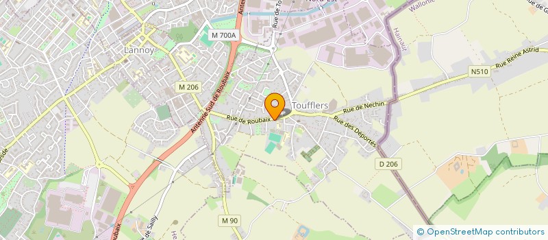 localisation de l'entreprise MADAME CHANTAL DEZAEYTIJD à TOUFFLERS