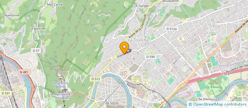 localisation de l'entreprise MADAME CHANTAL DOLLE à LA TRONCHE