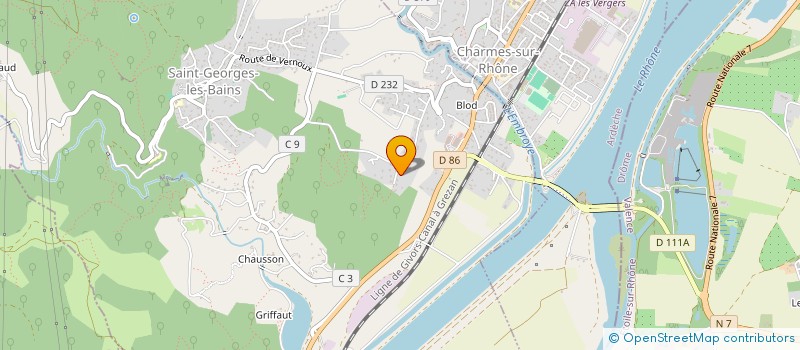 localisation de l'entreprise MADAME CHANTAL DROUIN à SAINT-GEORGES-LES-BAINS