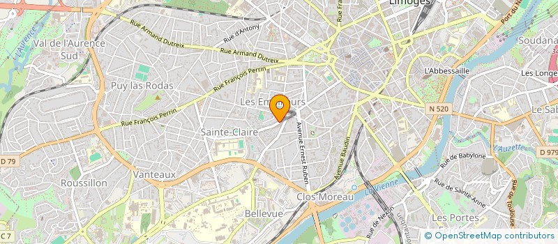 localisation de l'entreprise MADAME CHANTAL DUBOIS à LIMOGES
