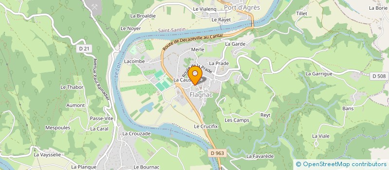 localisation de l'entreprise MADAME CHANTAL DUMOULIN  FLAGNAC