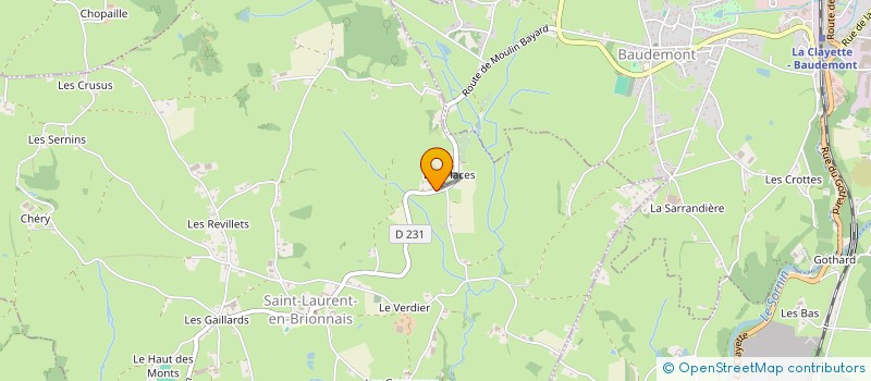 localisation de l'entreprise MADAME CHANTAL DUMOUX  SAINT-LAURENT-EN-BRIONNAIS