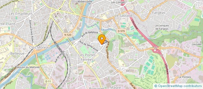 localisation de l'entreprise MADAME CHANTAL DURAND à LIMOGES