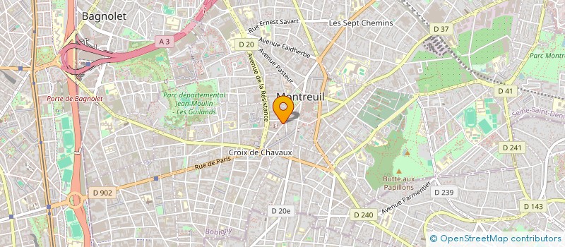 localisation de l'entreprise MADAME CHANTAL FAURE à MONTREUIL
