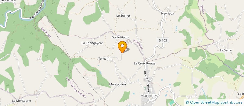 localisation de l'entreprise MADAME CHANTAL FAYOLLE  MARINGES