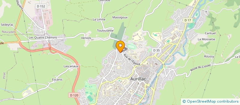localisation de l'entreprise MADAME CHANTAL FRESQUET à AURILLAC