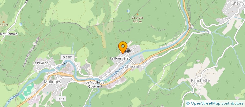 localisation de l'entreprise MADAME CHANTAL FUTIN  CHASSAL-MOLINGES