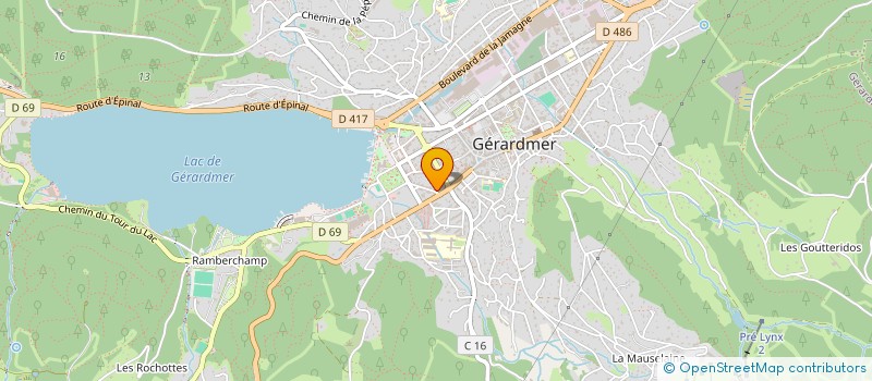 localisation de l'entreprise MADAME CHANTAL GAILLARD  GERARDMER