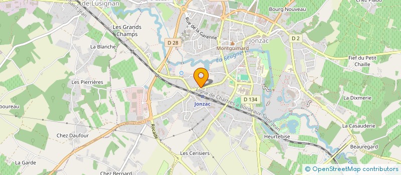 localisation de l'entreprise MADAME CHANTAL GARRAUD  JONZAC