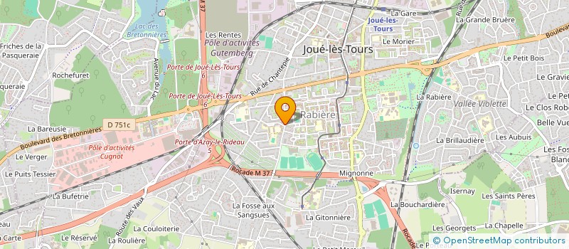 localisation de l'entreprise MADAME CHANTAL GOMEZ à JOUE-LES-TOURS
