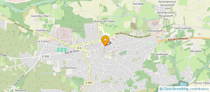 localisation de l'entreprise MADAME CHANTAL GOUEZ  CROZON