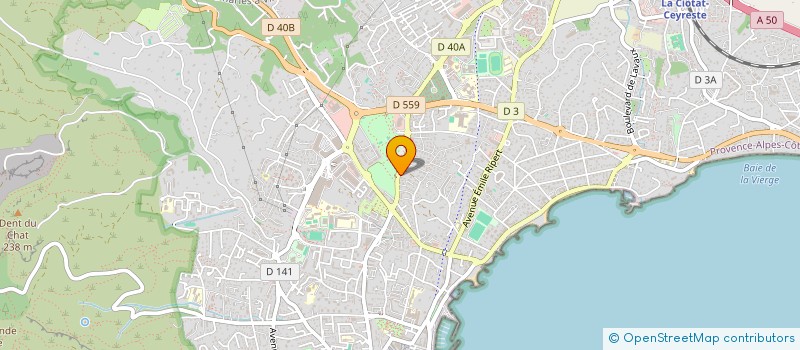 localisation de l'entreprise MADAME CHANTAL GRANGE  LA CIOTAT