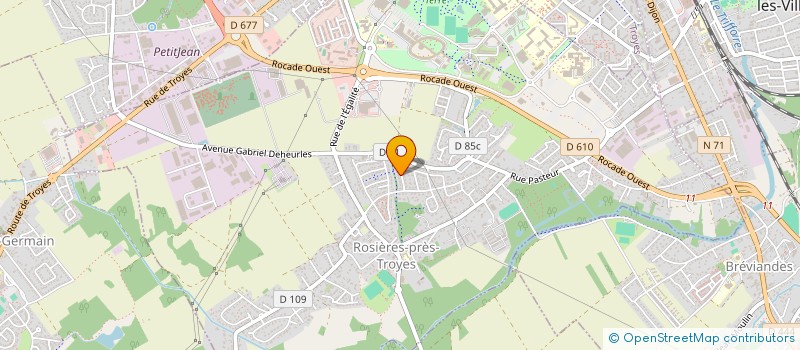 localisation de l'entreprise MADAME CHANTAL HENRY  ROSIERES-PRES-TROYES