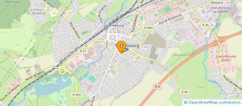 localisation de l'entreprise MADAME CHANTAL JAEGER à SARREBOURG
