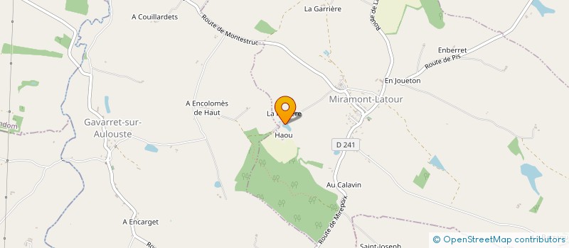 localisation de l'entreprise MADAME CHANTAL JOUAULT  MIRAMONT-LATOUR