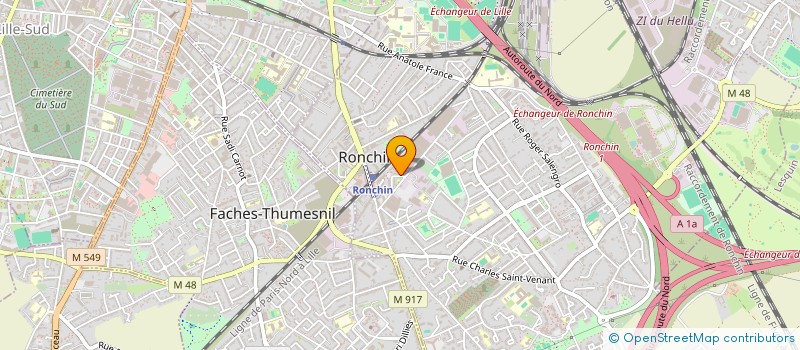 localisation de l'entreprise MADAME CHANTAL KUNAJ à RONCHIN