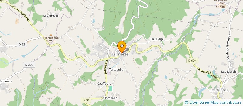 localisation de l'entreprise MADAME CHANTAL LAFRAGETTE  ASPRIERES