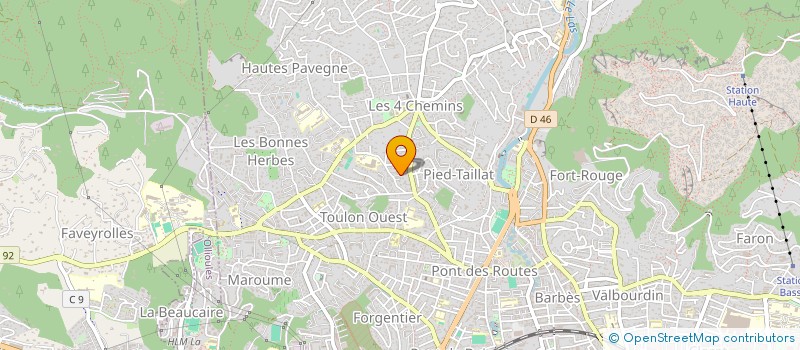 localisation de l'entreprise MADAME CHANTAL LARUE à TOULON