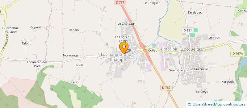 localisation de l'entreprise MADAME CHANTAL LE CHEVILLER  LOCMARIA-GRAND-CHAMP