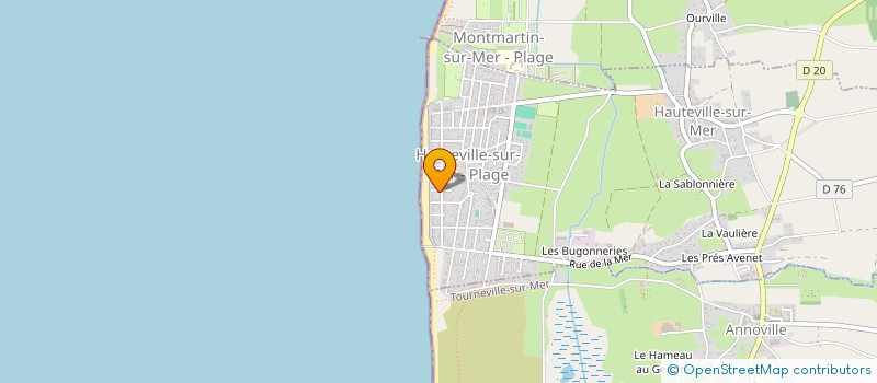 localisation de l'entreprise MADAME CHANTAL LECLUZE  HAUTEVILLE-SUR-MER