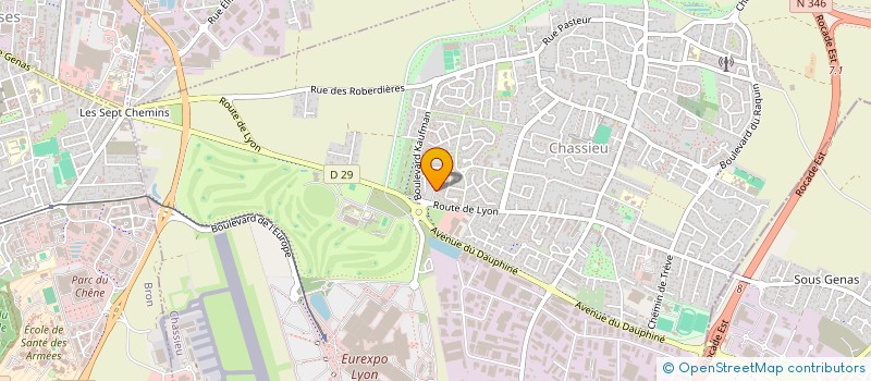 localisation de l'entreprise MADAME CHANTAL LEMOINE  CHASSIEU