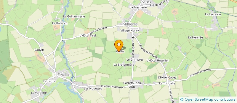 localisation de l'entreprise MADAME CHANTAL MADELEINE à MILLIERES
