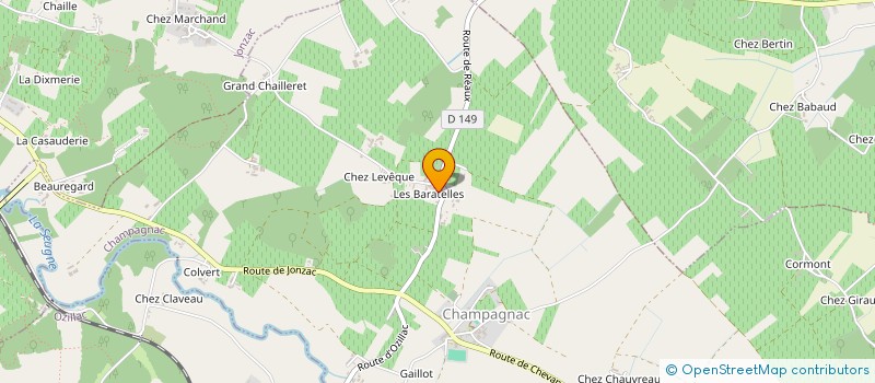 localisation de l'entreprise MADAME CHANTAL MARCHADIER à CHAMPAGNAC